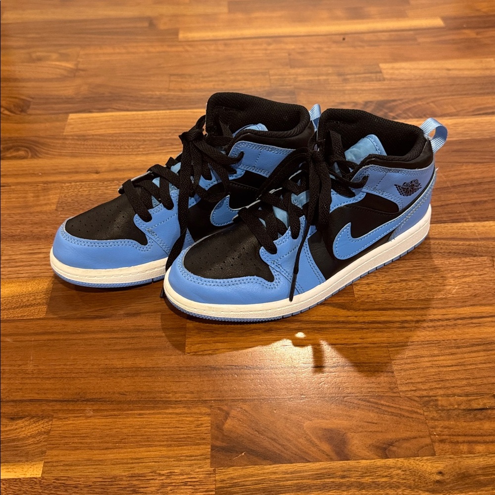 Jordan Black and Light Blue Sneakers